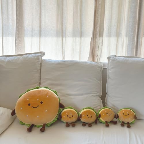 Goylmc 6-Inch Hamburger Plush Toy - Soft PP Cotton Stuffed Food Pillow for Kids