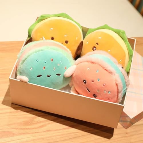 Goylmc 6-Inch Hamburger Plush Toy - Soft PP Cotton Stuffed Food Pillow for Kids