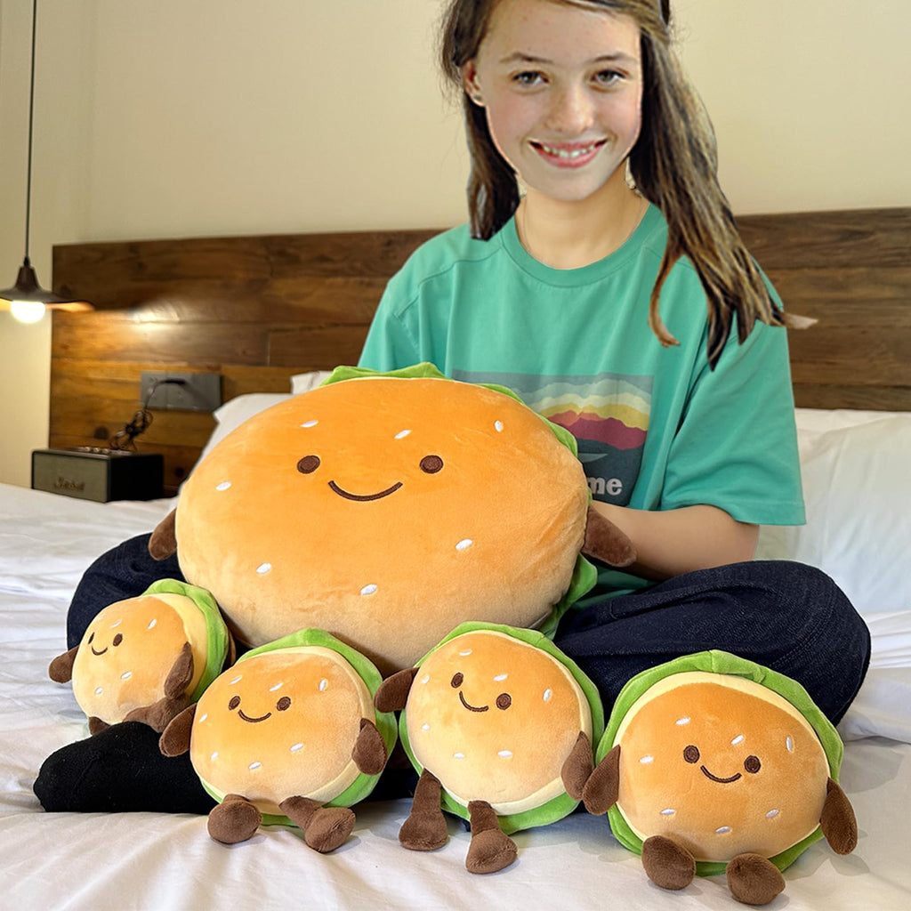 Goylmc 6-Inch Hamburger Plush Toy - Soft PP Cotton Stuffed Food Pillow for Kids