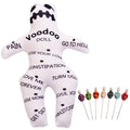 GRACEART 9-Inch Handsewn Voodoo Doll with 7 Skull Pins – Stress Relief Gag Gift (Style-A)