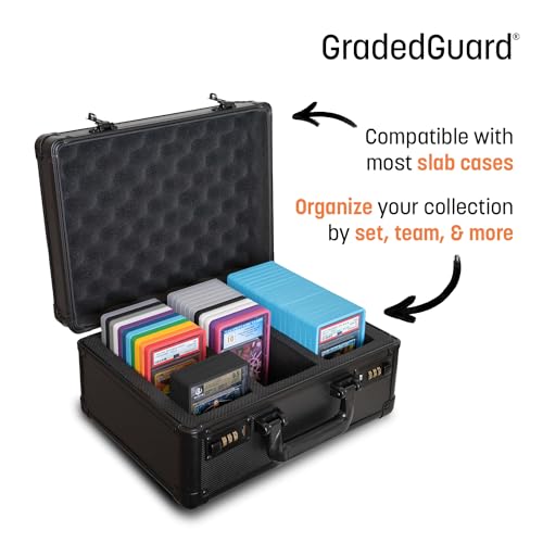 GradedGuard PSA Card Slab Protector Case – Impact-Resistant TPU Holder for Standard PSA Graded Cards, Drop & Scratch Proof, Stackable (Black)