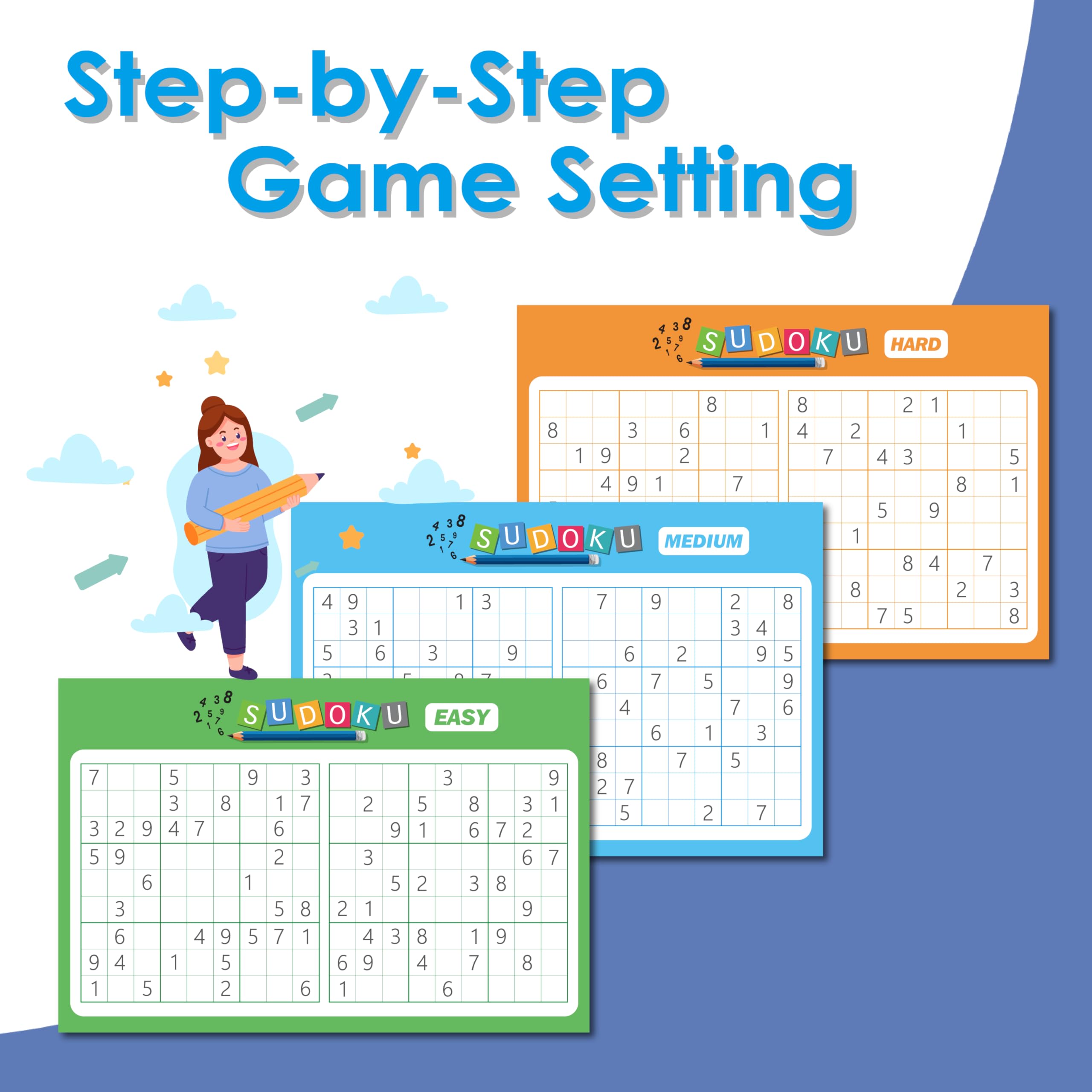 GRANDLMOON 5 Portable Travel Game Pad with 75 Sheets – Classic Pencil & Paper Games for On-the-Go Fun (6 x 9 Inches)