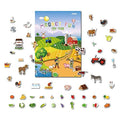 GRANDLMOON Farm Life Magnetic Playboard - 58 Pieces Portable Folding Board for Kids Ages 5+