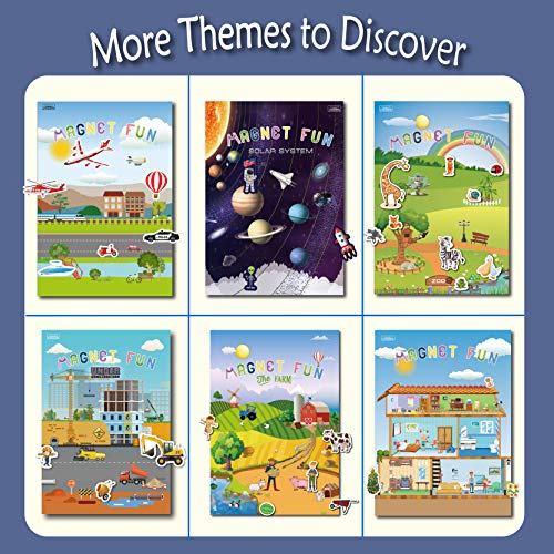 GRANDLMOON Magnetic Solar System Playboard – 39-Piece Portable Space Learning Set with Planets, Ships, and Astronaut Magnets