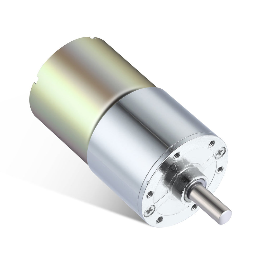 Greartisan 24V DC 300 RPM Gear Motor with All-Metal Gears and D-Shaped Output Shaft