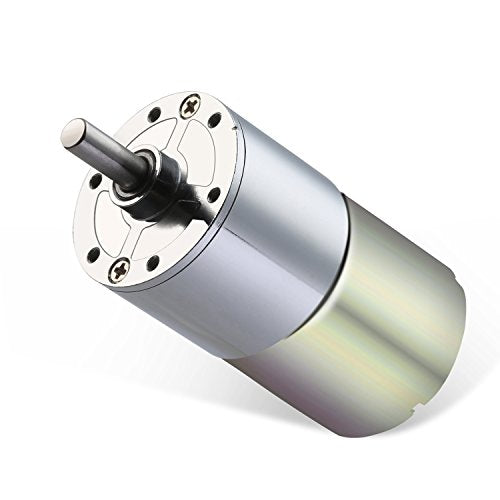 Greartisan DC 12V 50RPM High Torque Gear Motor with All-Metal Gears and D-Shaped Output Shaft