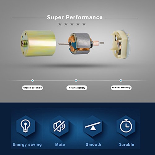Greartisan DC 12V 50RPM High Torque Gear Motor with All-Metal Gears and D-Shaped Output Shaft