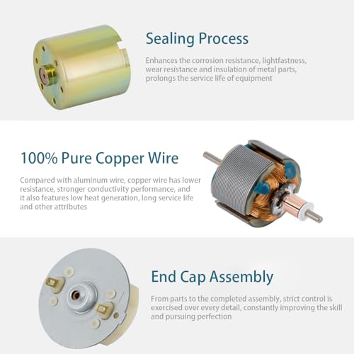 Greartisan DC 12V 5RPM High Torque Gear Motor – All-Metal Gears, D-Shaped Output Shaft