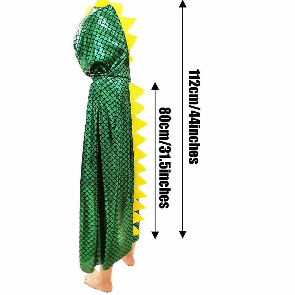 Green Dragon Dinosaur Cape for Kids 3-8 Years – QIAONIUNIU Halloween Costume