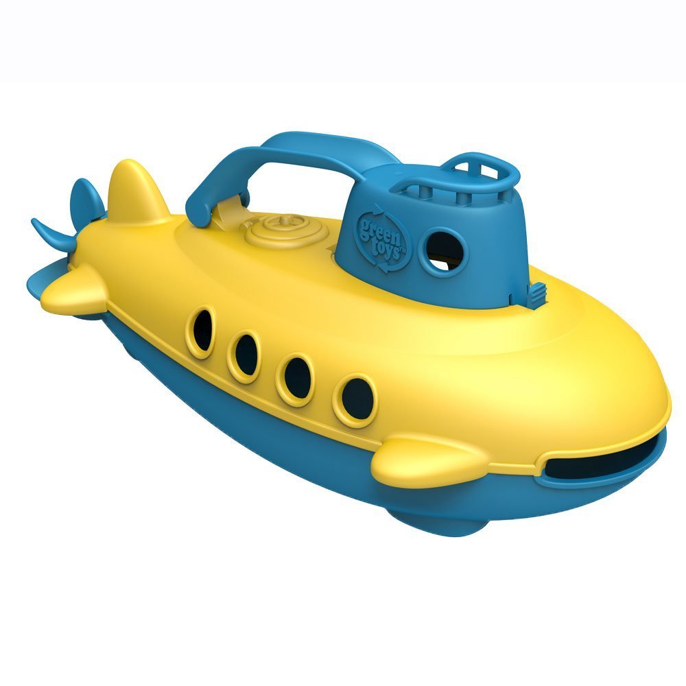 Green Toys Submarine – Eco-Friendly Bathtub Toy, Floating Pouring Boat for Kids 6 Months+