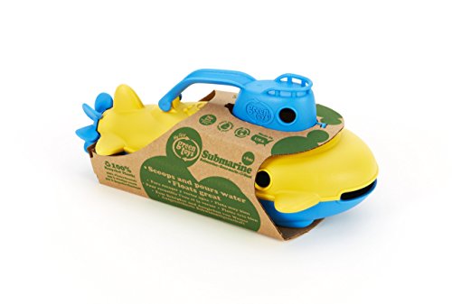 Green Toys Submarine – Eco-Friendly Bathtub Toy, Floating Pouring Boat for Kids 6 Months+