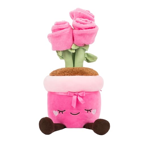 Greenhouse by Russ 12-Inch Roses Plush - Soft Eco-Friendly Plush Toy with Cute Face