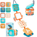 GRESEESM Montessori Busy Board for 1 Year Old – Sensory Travel Toy with 7 Activities, Safe & Portable