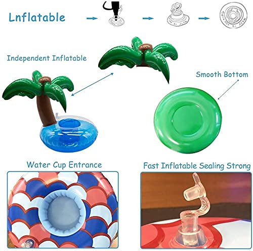 GRNVDWN 16-Pack Inflatable Drink Holders – Pool Floats for Parties, Beach, Hot Tub & Bath Toys