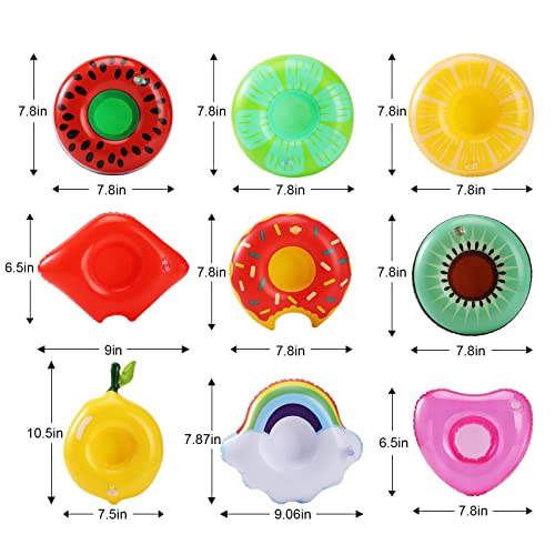 GRNVDWN 16-Pack Inflatable Drink Holders – Pool Floats for Parties, Beach, Hot Tub & Bath Toys