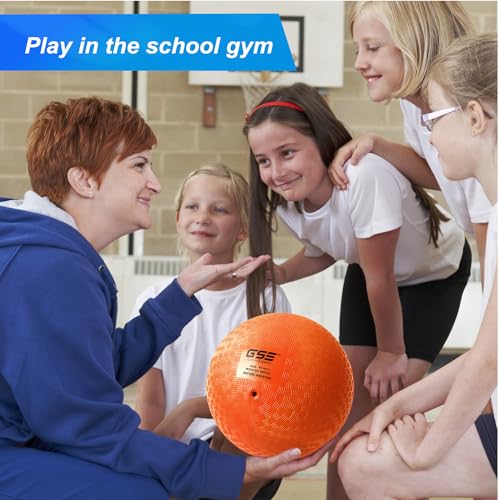 GSE Games & Sports Expert 10-Inch Blue Inflatable Playground Ball – Tear-Resistant PVC, Soft Grip, Safe for Kids & Adults
