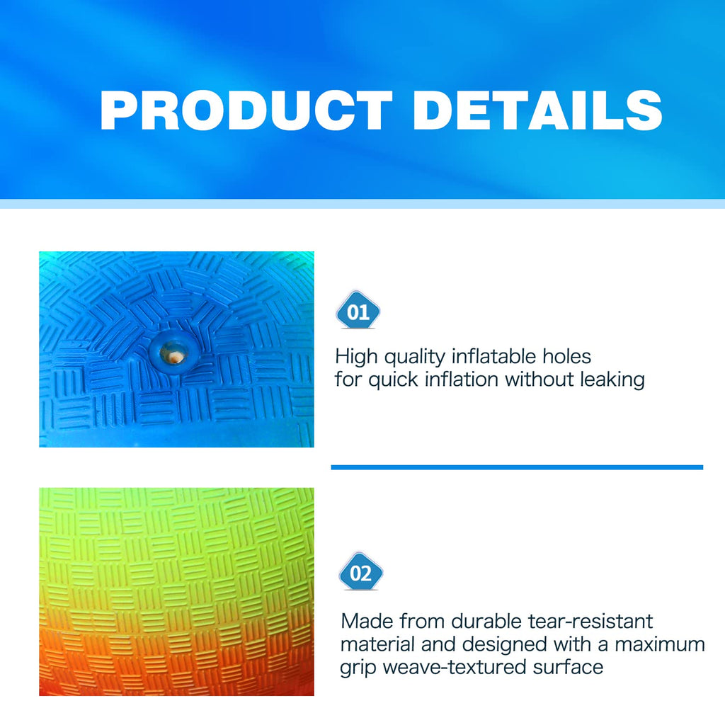 GSE Games & Sports Expert 10-Inch Blue Inflatable Playground Ball – Tear-Resistant PVC, Soft Grip, Safe for Kids & Adults