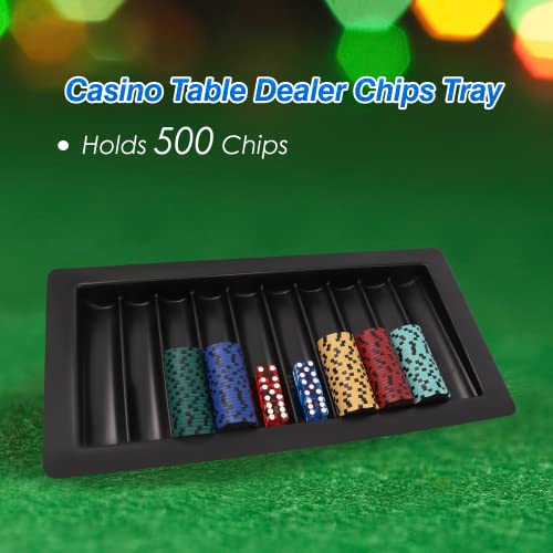 GSE Games & Sports Expert 500-Chip ABS Plastic Poker Tray, Slanted Design for Easy Access