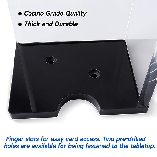 GSE Games & Sports Expert Acrylic Discard Tray – Casino Grade Discard Holder for Blackjack, Bridge & Poker, Holds 8 Decks