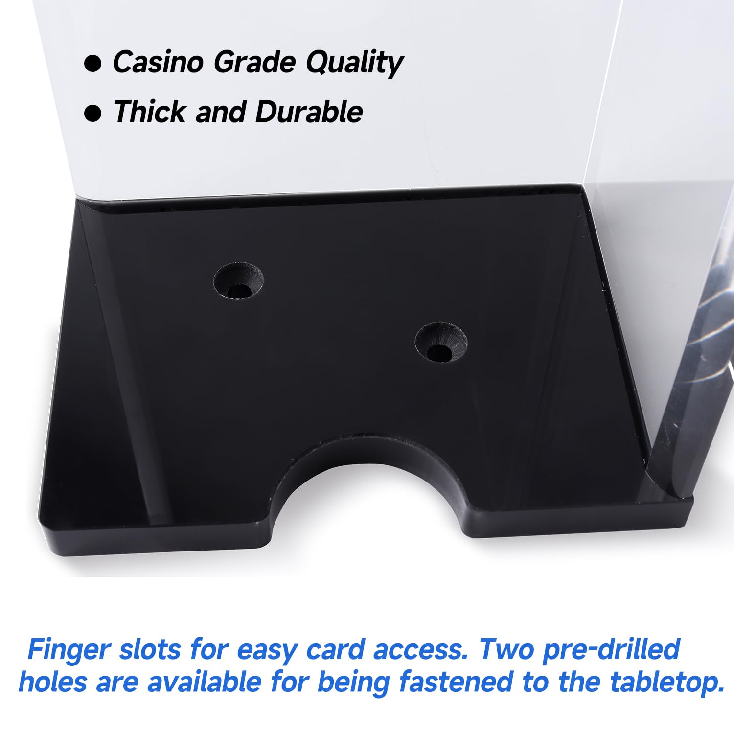 GSE Games & Sports Expert Clear Acrylic Discard Tray – Holds 6 Decks, Casino Grade for Blackjack & Bridge