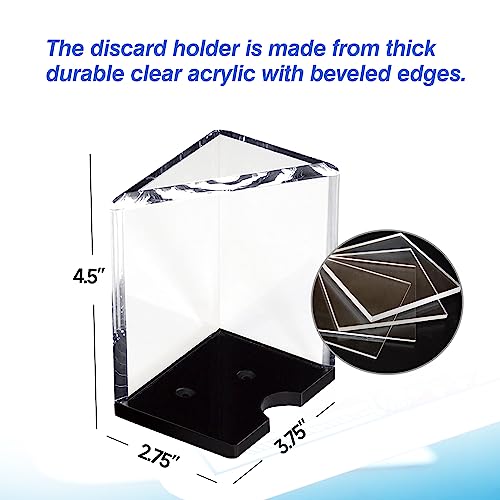GSE Games & Sports Expert Clear Acrylic Discard Tray – Holds 6 Decks, Casino Grade for Blackjack & Bridge