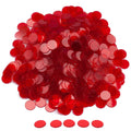 GSE Games & Sports Expert Red Bingo Chips – 1,000 Pieces 3/4-Inch Transparent Counting Chips