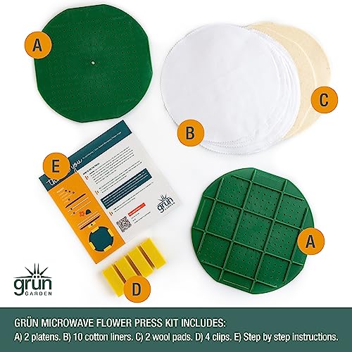 GSM Brands 10-Inch Microwave Flower Press Kit – Fast Drying for Leaves, Plants & Flowers