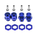 GTHELE 12mm to 17mm Wheel Hex Hub Adapter for 1/10 RC Cars - Dark Blue Aluminum Conversion Kit