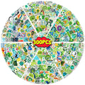 GTOTd 300 Pack Earth Day Vinyl Stickers - Waterproof Nature Decals for Laptops, Water Bottles, and More