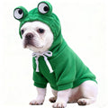Guangte Dog Hoodie - Frog Shape Conjoined Costume, Warm Sweatshirt for Spring Autumn Winter, French Bulldog Poodle
