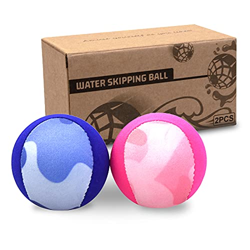 Guard Glasses Water Skipping Ball 2-Pack – TPR Bouncing Balls for Beach, Pool & Lake Fun
