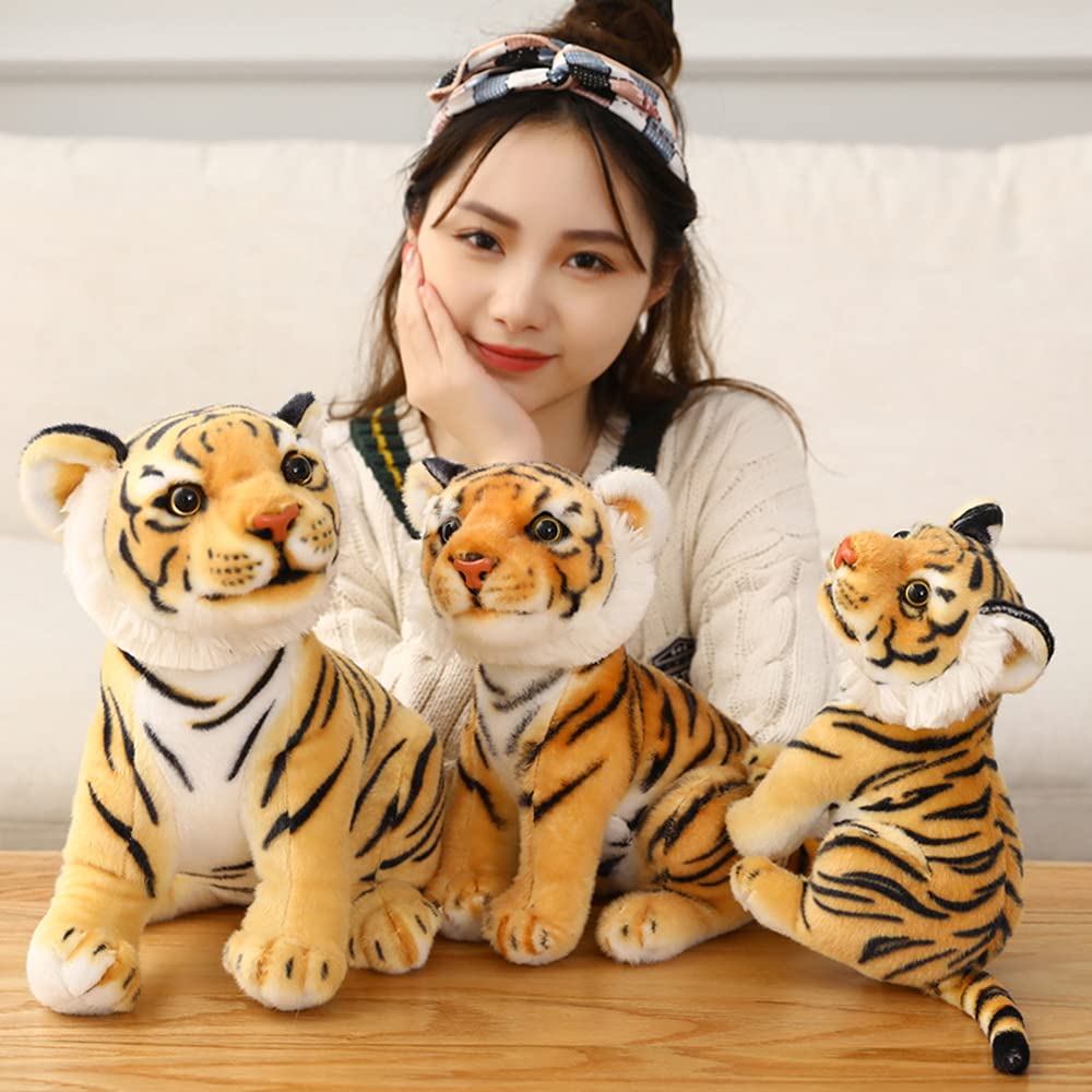 GUDVES White Tiger Plush Toy – 7.8" Lifelike Stuffed Animal by Tiger Tale Toys