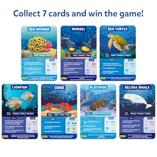Guess in 10 Underwater Animals Card Game by Skillmatics – Fun Trivia for Families and Kids