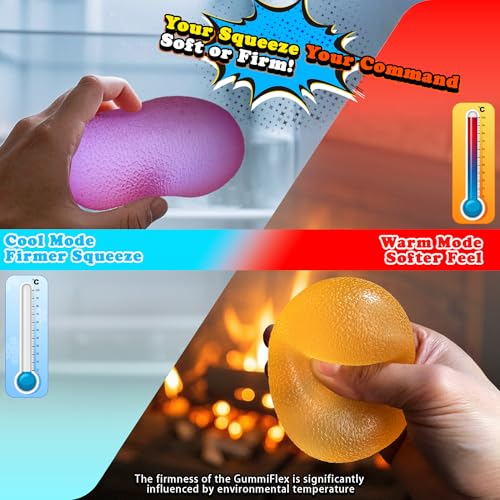 GummiFlex Mega Sensory Stress Toy – 3.5" High-Density Gel Fidget, Yellow