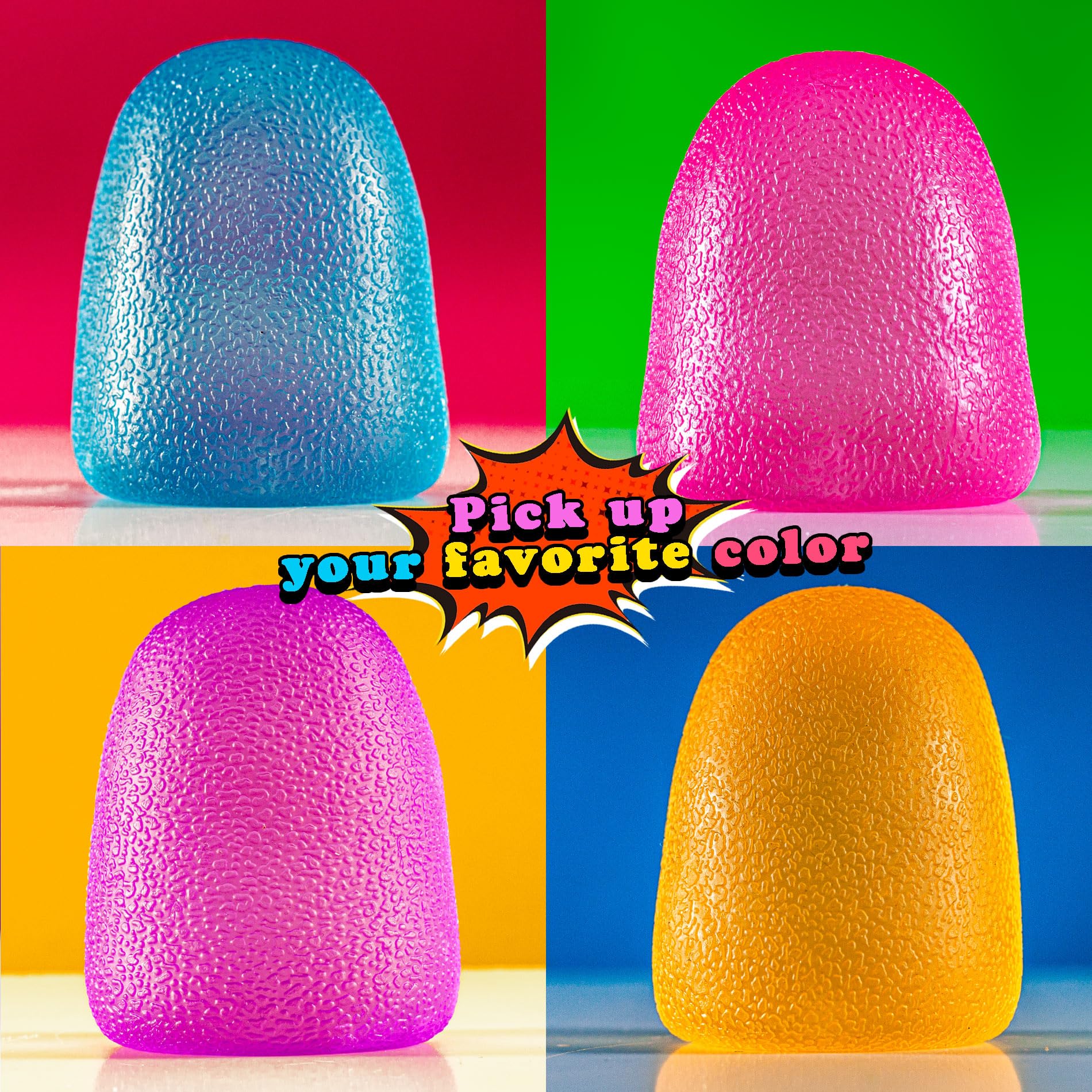 GummiFlex Mega Sensory Stress Toy – 3.5" High-Density Gel Fidget, Yellow