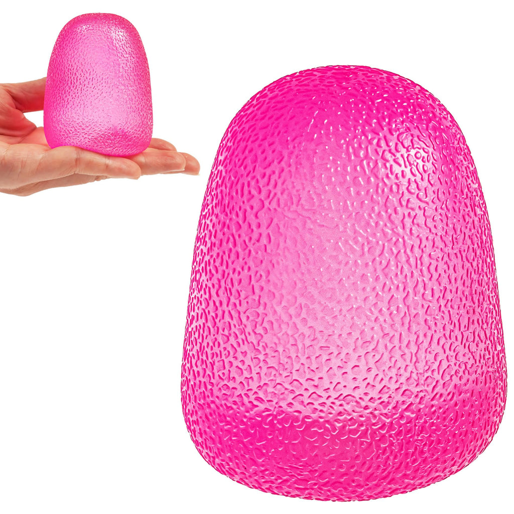 GummiFlex Mega Sensory Stress Toy – Extra-Large Gel-Filled Fidget for Stress Relief and Hand Exercise – 3.5 Inches, Pink