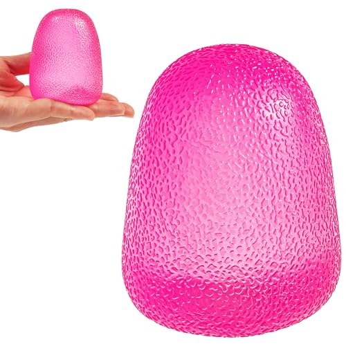 GummiFlex Mega Sensory Stress Toy – Extra-Large Gel-Filled Fidget for Stress Relief and Hand Exercise – 3.5 Inches, Pink