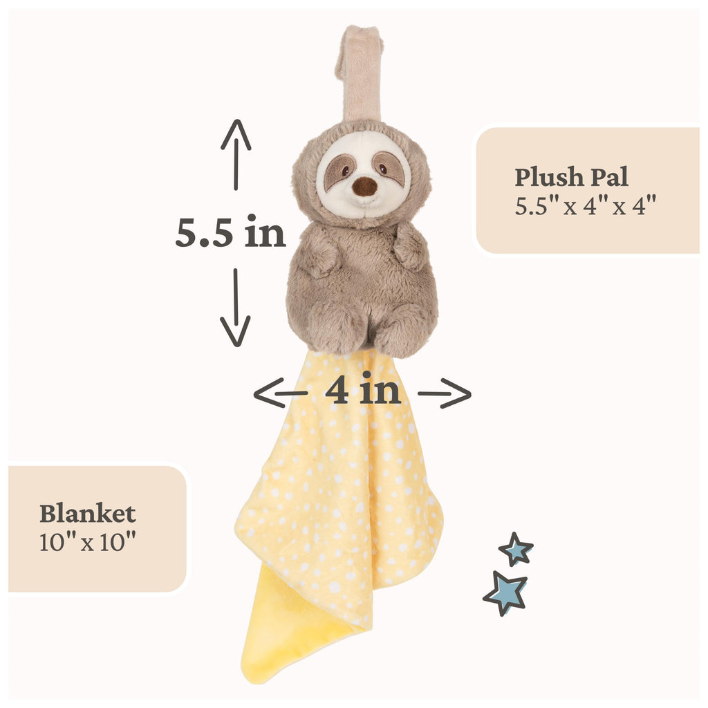 GUND Baby Lil’ Luvs Reese Sloth Tuck-Away Lovey – Plush Toy with Hidden Security Blanket