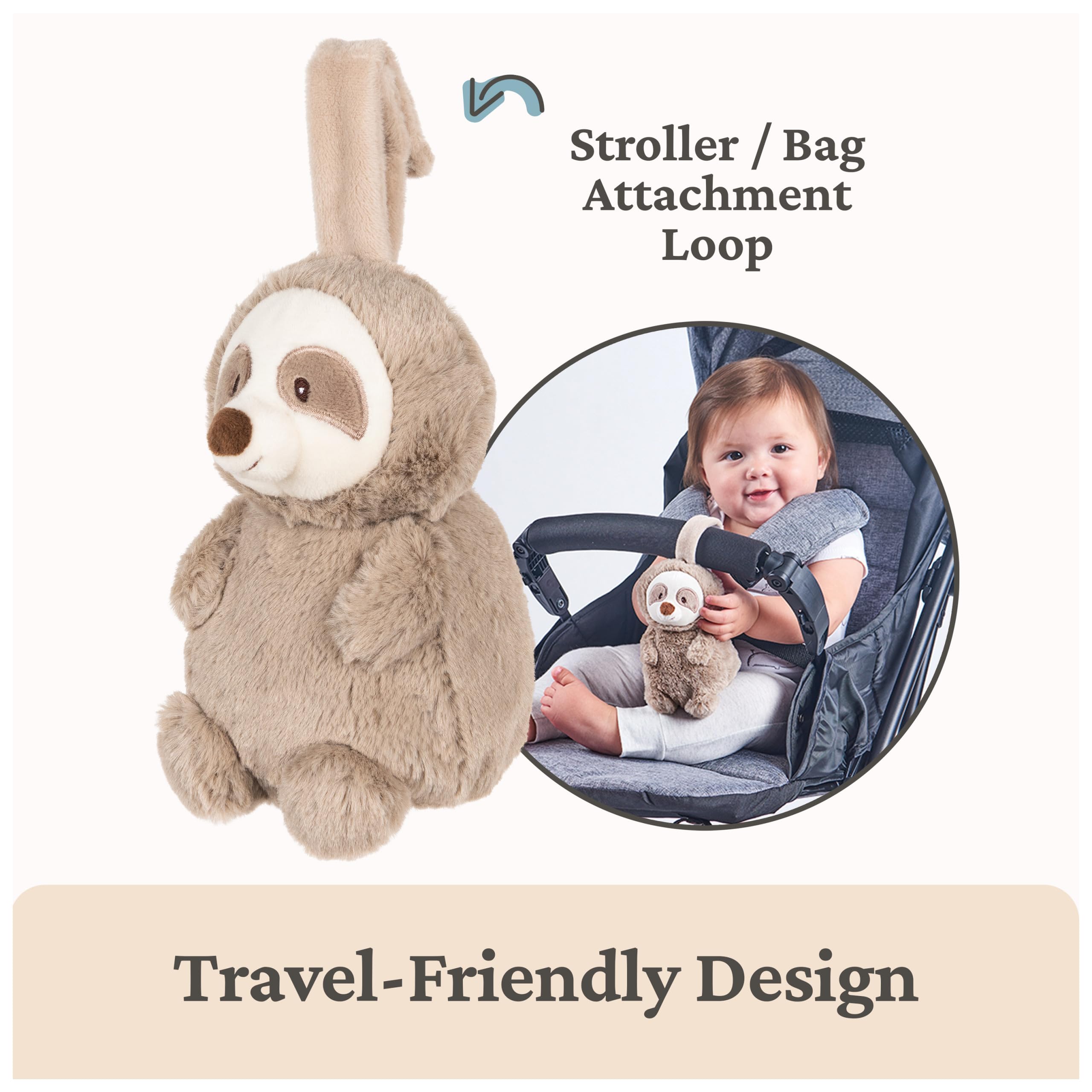 GUND Baby Lil’ Luvs Reese Sloth Tuck-Away Lovey – Plush Toy with Hidden Security Blanket