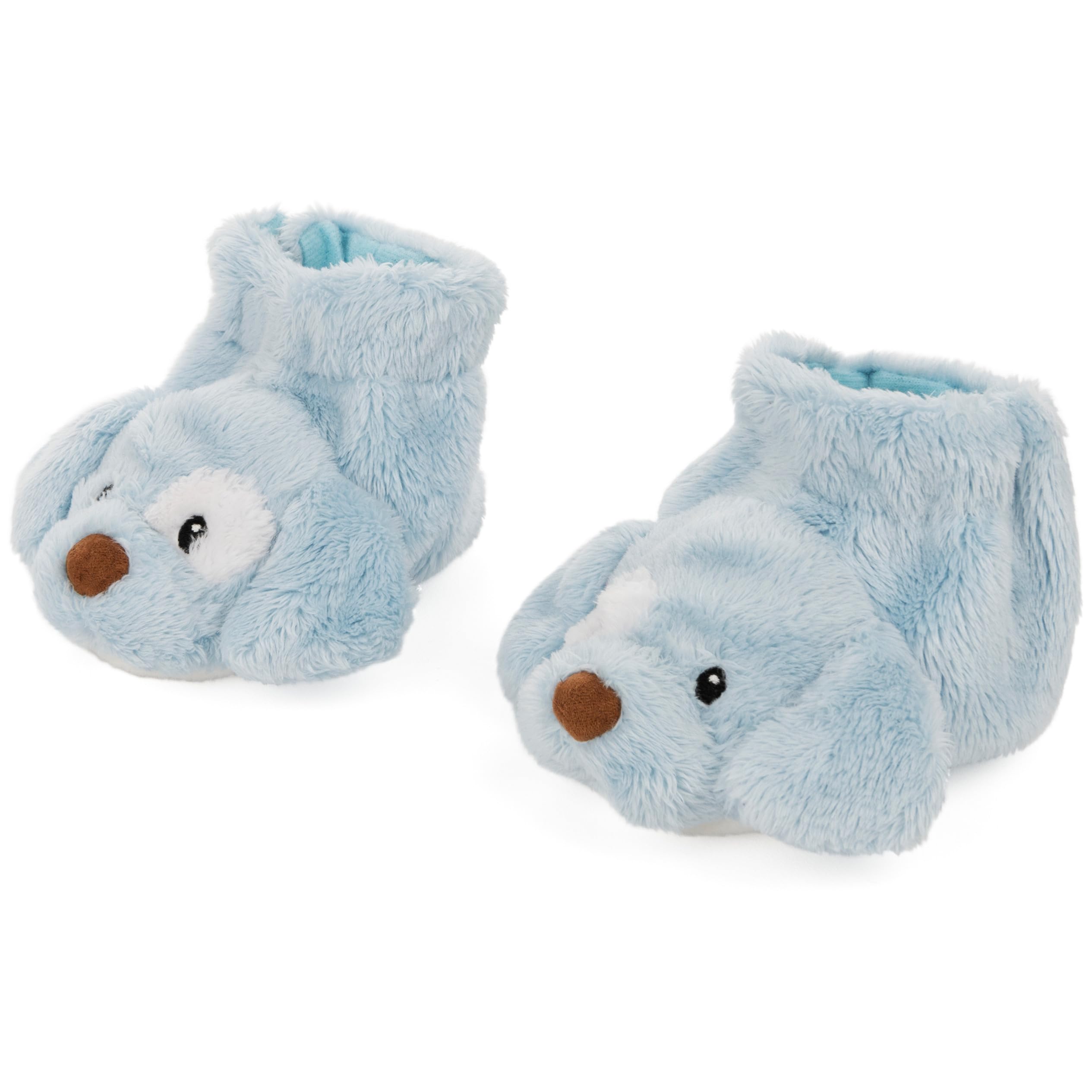 GUND Baby Spunky Puppy Rattle Booties – Blue Plush Infant Shoes with Gentle Rattle, Machine Washable