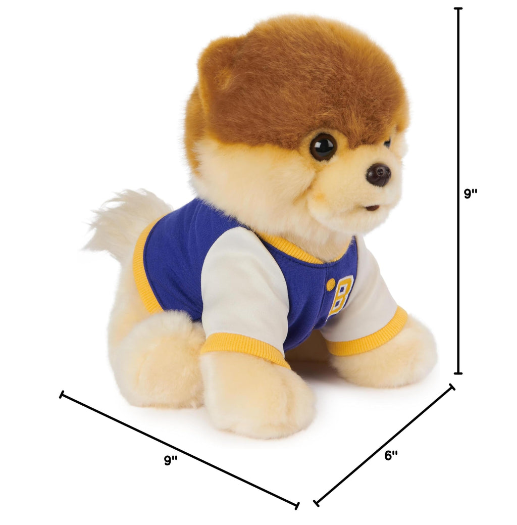 GUND Boo Varsity Jacket Plush – 9-Inch Soft Pomeranian Stuffed Animal, Ages 1+