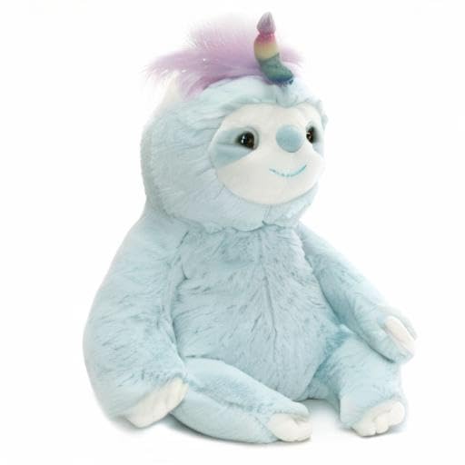 GUND Dazzle Slothicorn Plush Toy – 9-Inch Sloth Unicorn Stuffed Animal, Blue/Rainbow, Ages 1+