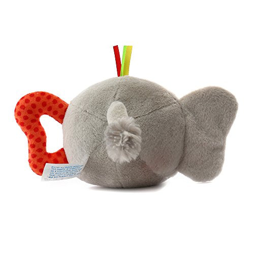 Gund Flappy Elephant Silly Sounds Light Up Plush Ball – Gray, 6 Inches