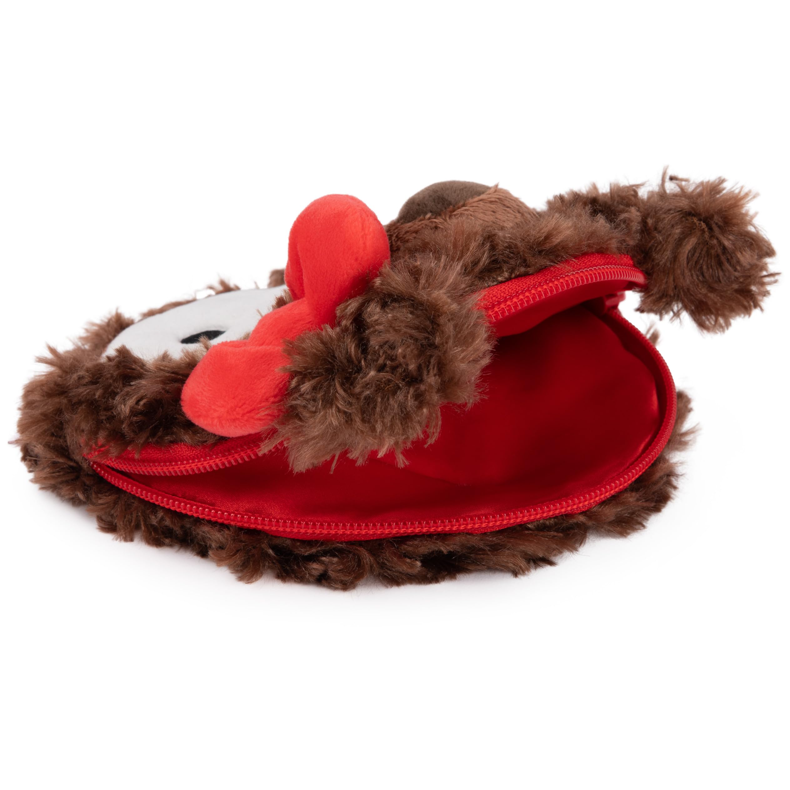 GUND Hello Kitty Philbin Plush Pouch – 5.5 Inch Teddy Bear Zipper Pouch, Brown