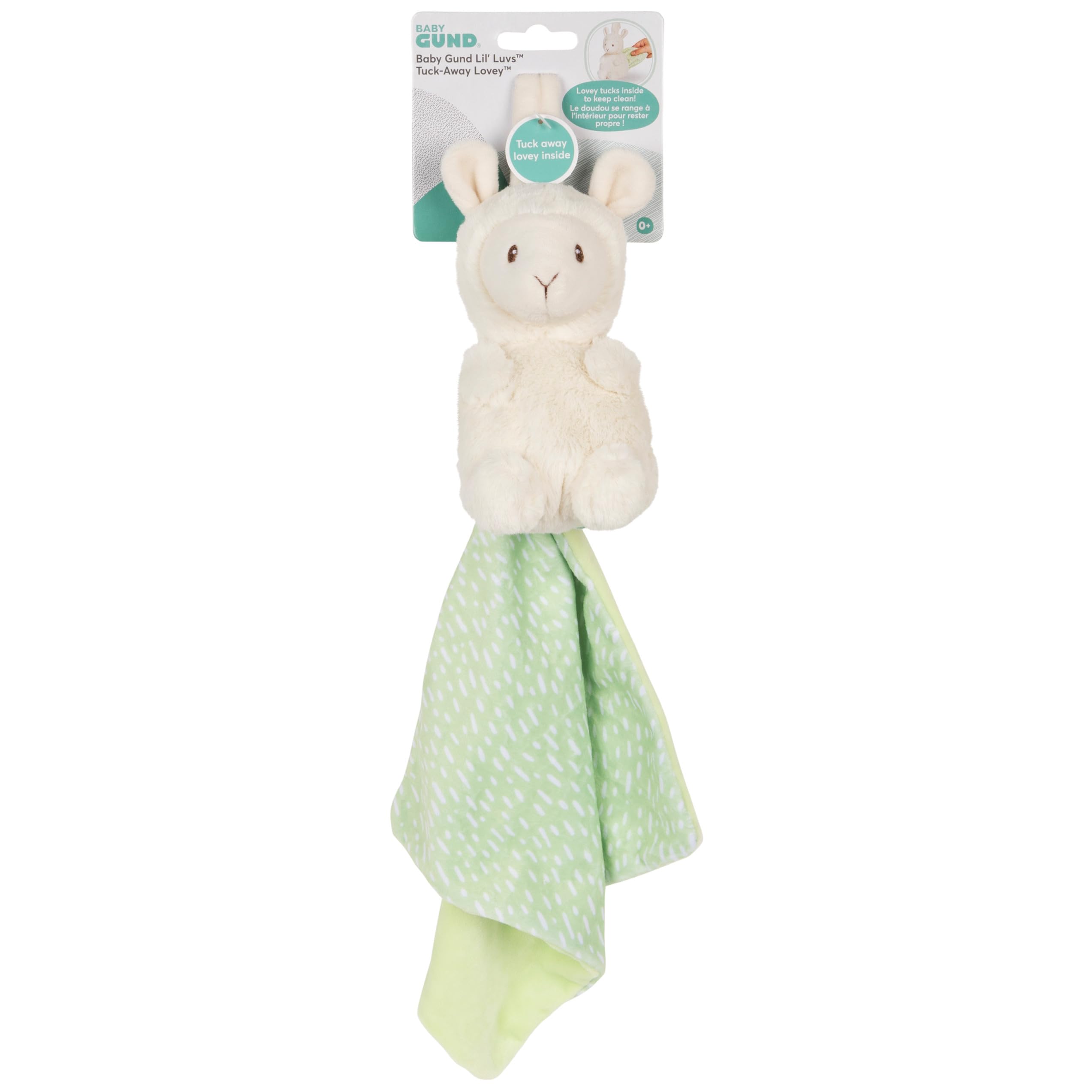 GUND Liam Llama Tuck-Away Lovey – Plush Toy with Built-in Baby Blanket