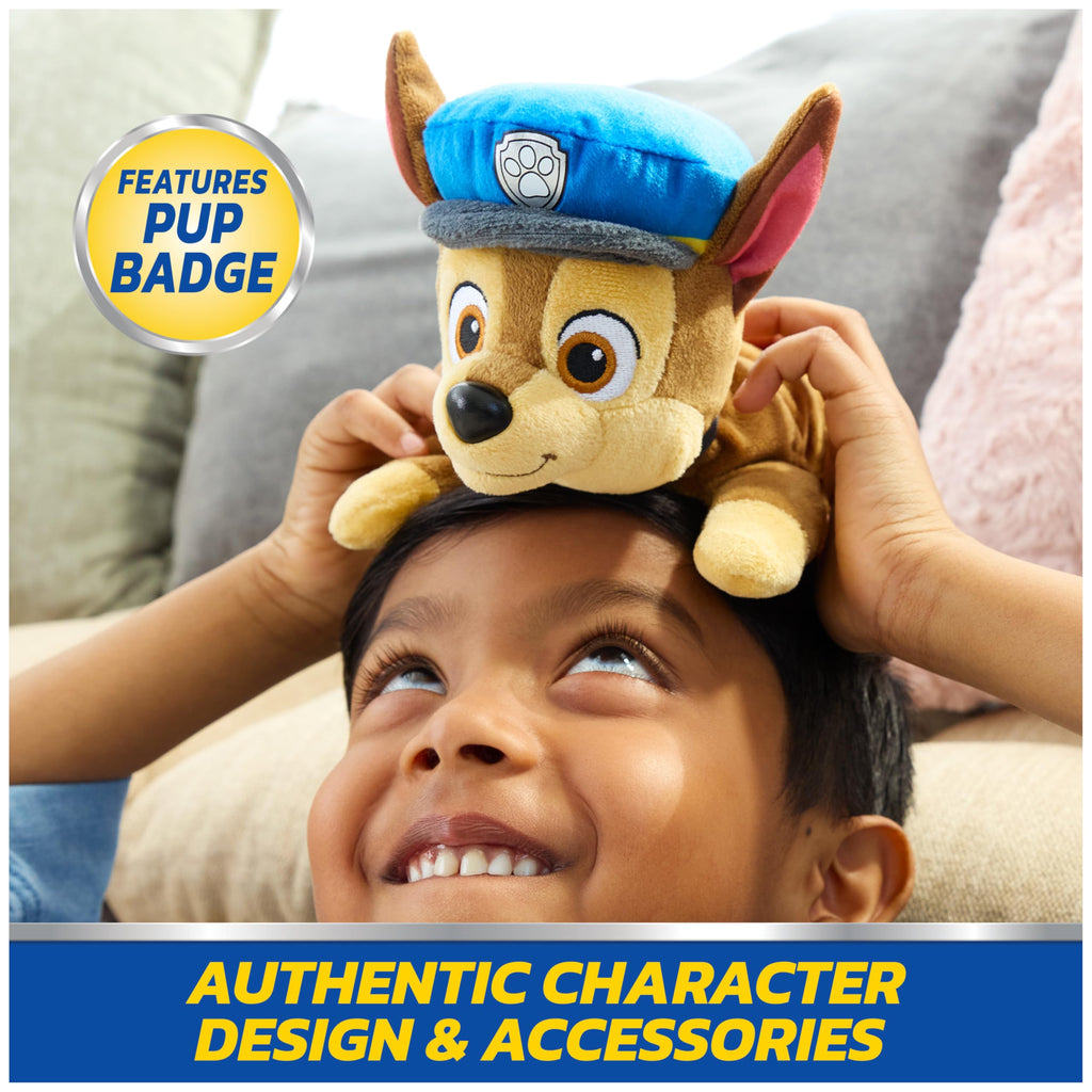 GUND PAW Patrol Chase Lounging Plush Toy – Weighted 8" Sensory Stuffed Animal for Ages 1+