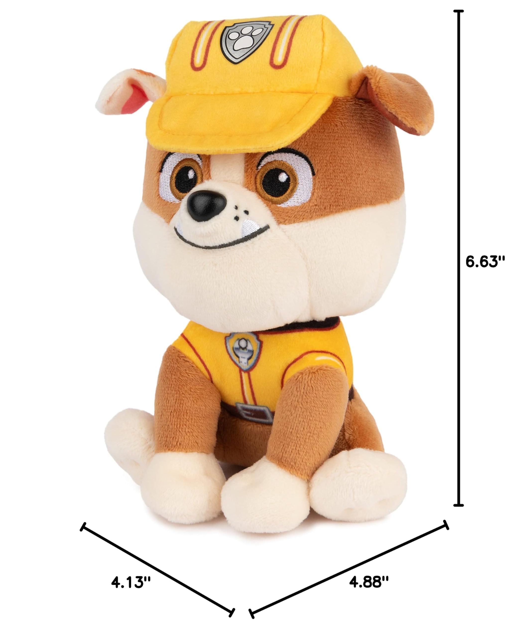 GUND PAW Patrol Rubble Plush Toy – 6-Inch Stuffed Animal in Yellow Construction Uniform, Ages 1+