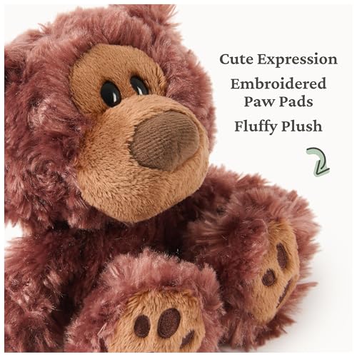 GUND Philbin Teddy Bear – 7 Inch Chocolate Brown Plush Toy with Extra Large Paws, Soft and Cuddly for Ages 1+