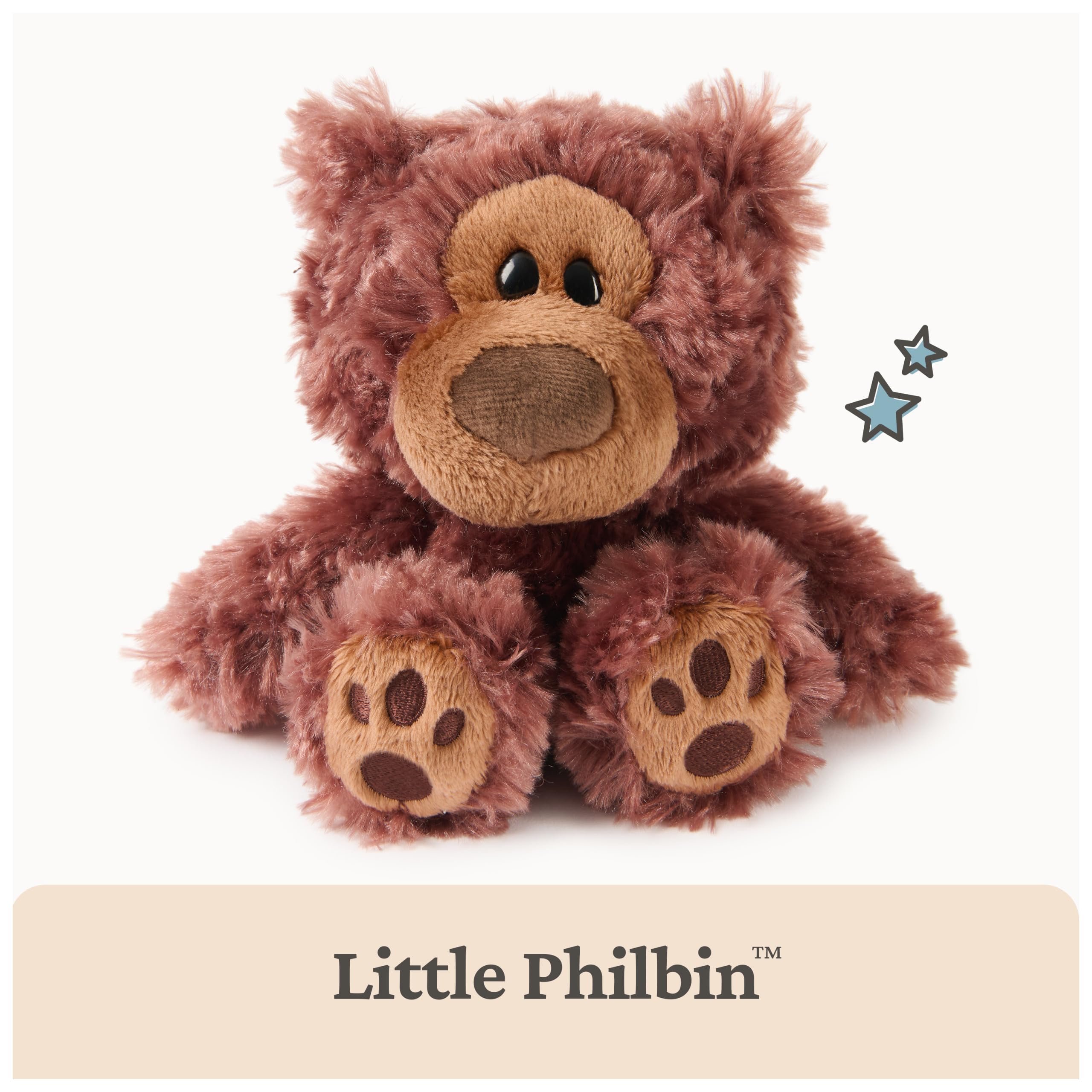 GUND Philbin Teddy Bear – 7 Inch Chocolate Brown Plush Toy with Extra Large Paws, Soft and Cuddly for Ages 1+