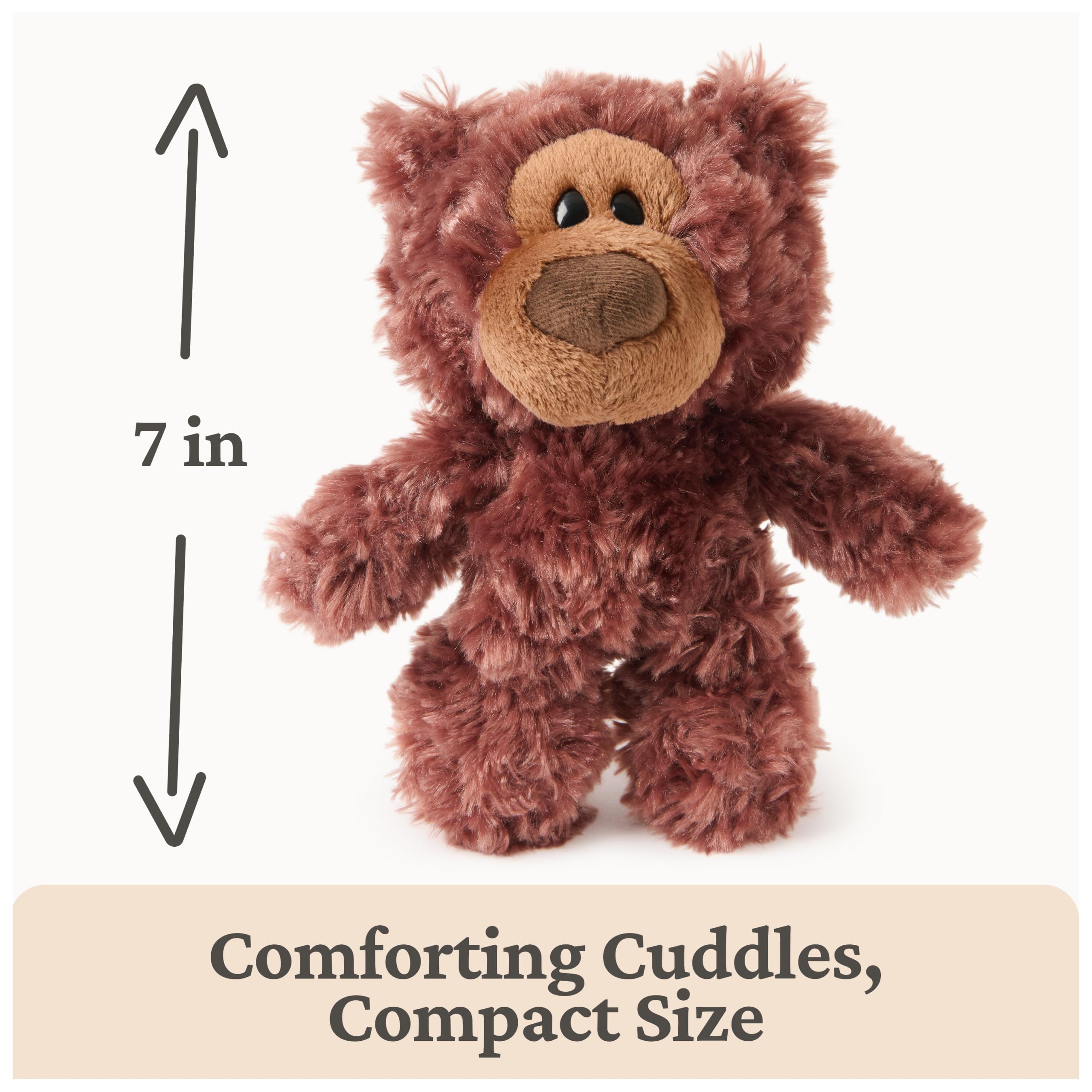 GUND Philbin Teddy Bear – 7 Inch Chocolate Brown Plush Toy with Extra Large Paws, Soft and Cuddly for Ages 1+